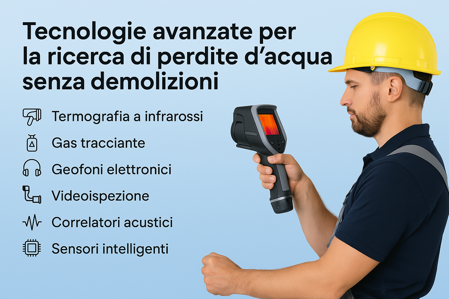 Tecnologie avanzate per rilevamento perdite d’acqua senza demolizioni